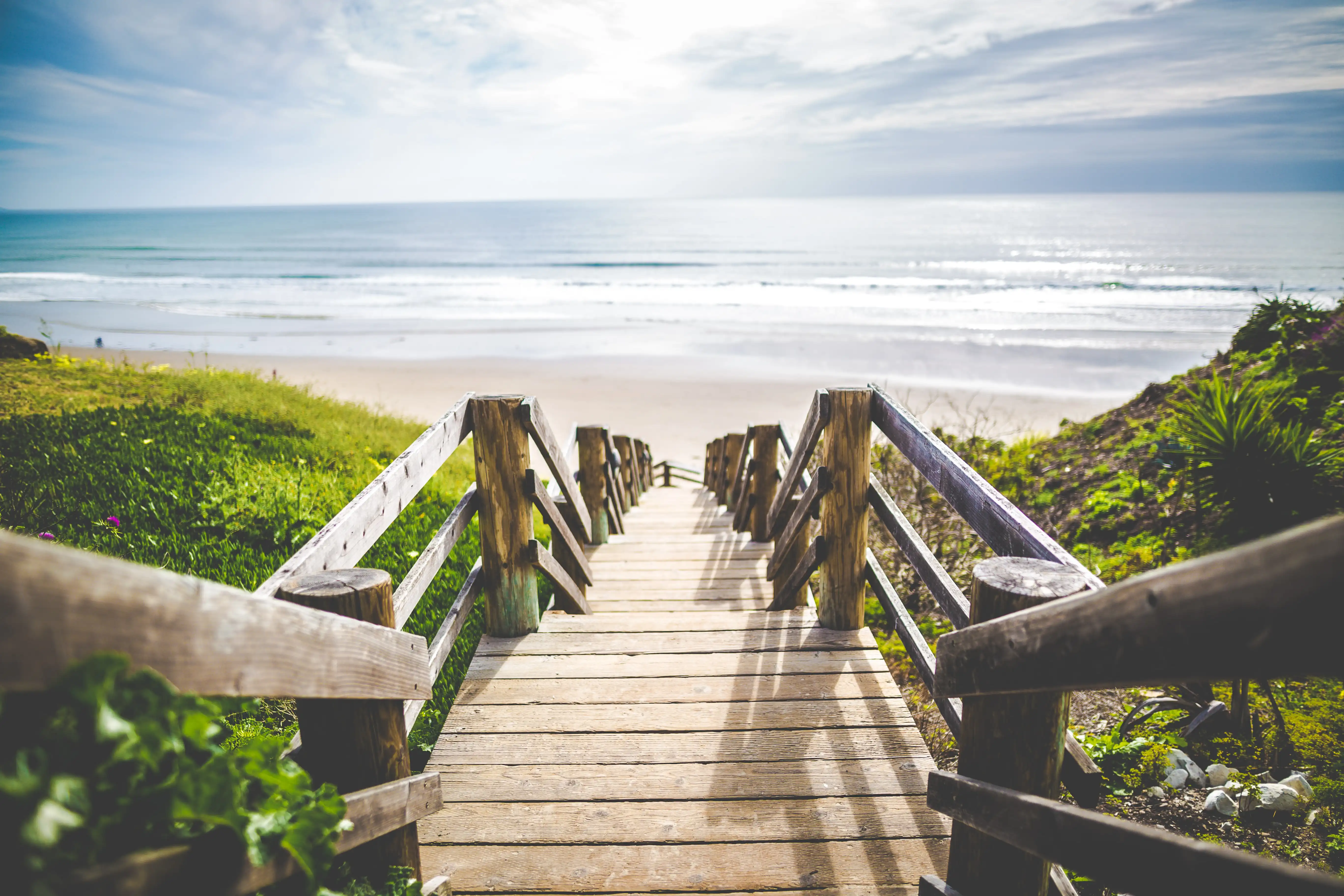 Staircase to beach